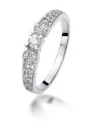Prsten Bonore - Bílé Zlato 585 - Diamant 0,1 Ct