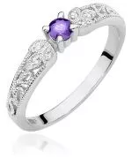 Prsten Bonore - Bílé Zlato 585 - Tanzanit 0,1 ct