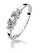 Prsten Bonore - Bílé Zlato 585 - Diamant 0,1 Ct