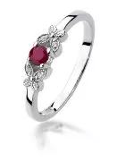 Prsten Bonore - Bílé Zlato 585 - Rubín 0,15 ct