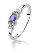 Prsten Bonore - Bílé Zlato 585 - Tanzanit 0,15 ct