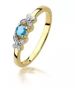 Prsten Bonore - Zlato 585 - Topaz 0,15 Ct