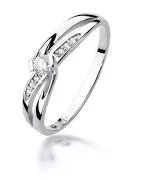 Prsten Bonore - Bílé Zlato 585 - Diamant 0,1 Ct