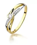 Prsten Bonore - Zlato 585 - Diamant 0,1 Ct