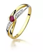 Prsten Bonore - Zlato 585 - Rubín 0,15 Ct