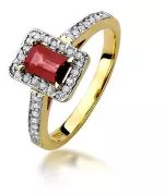 Prsten Bonore - Zlato 585 - Rubín 0,8 Ct