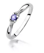 Prsten Bonore - Bílé Zlato 585 - Tanzanit 0,15 ct