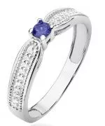 Prsten Bonore - Bílé Zlato 585 - Tanzanit 0,15 ct