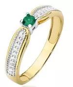 Prsten Bonore - Zlato 585 - Smaragd 0,15 Ct