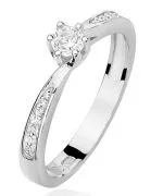 Prsten Bonore - Bílé Zlato 585 - Diamant 0,15 Ct