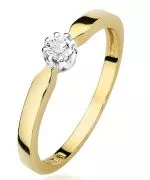 Prsten Bonore - Zlato 585 - Diamant 0,1 Ct