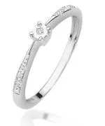 Prsten Bonore - Bílé Zlato 585 - Diamant 0,0086 Ct