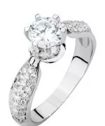 Prsten Bonore - Bílé Zlato 585 - Diamant 0,7 Ct