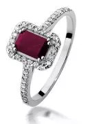 Prsten Bonore - Bílé Zlato 585 - Rubín 0,8 ct