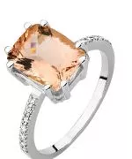 Prsten Bonore - Bílé Zlato 585 - Morganit 2,8 Ct