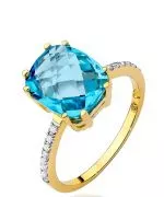 Prsten Bonore - Zlato 585 - Topaz 3 Ct