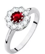Prsten Bonore - Bílé Zlato 585 - Rubín 0,6 ct