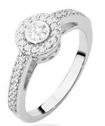 Prsten Bonore - Bílé Zlato 585 - Diamant 0,15 Ct