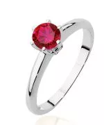 Prsten Bonore - Bílé Zlato 585 - Rubín 0,6 ct