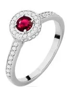 Prsten Bonore - Bílé Zlato 585 - Rubín 0,35 ct