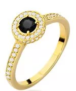 Prsten Bonore - Zlato 585 - Černý Diamant 0,3 Ct