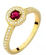 Prsten Bonore - Zlato 585 - Rubín 0,35 Ct