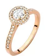 Prsten Bonore - Růžové Zlato 585 - Diamant 0,5 Ct