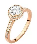 Prsten Bonore - Růžové Zlato 585 - Diamant 0,7 Ct