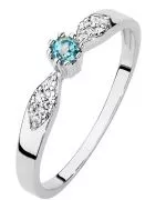 Prsten Bonore - Bílé Zlato 585 - Topaz 0,15Ct ct