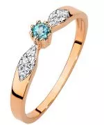 Prsten Bonore - Růžové Zlato 585 - Topaz 0,15Ct Ct