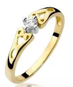 Prsten Bonore - Zlato 585 - Diamant 0,1 Ct