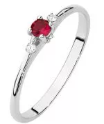 Prsten Bonore - Bílé Zlato 585 - Rubín 0,15 Ct