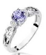 Prsten Bonore - Bílé Zlato 585 - Tanzanit 0,5 ct