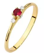 Prsten Bonore - Zlato 585 - Rubín 0,15 Ct