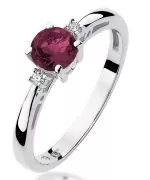 Prsten Bonore - Bílé Zlato 585 - Rubín 0,6 Ct