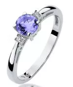Prsten Bonore - Bílé Zlato 585 - Tanzanit 0,5 ct