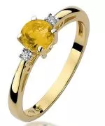 Prsten Bonore - Zlato 585 - Citrín 0,5 Ct