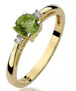 Prsten Bonore - Zlato 585 - Olivín 0,6 Ct
