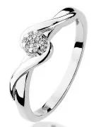 Prsten Bonore - Bílé Zlato 585 - Diamant 0,04 Ct