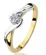 Prsten Bonore - Zlato 585 - Diamant 0,04 Ct