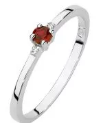 Prsten Bonore - Bílé Zlato 585 - Rubín 0,15 Ct