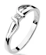 Prsten Bonore - Bílé Zlato 585 - Diamant 0,05 Ct