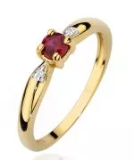 Prsten Bonore - Zlato 585 - Rubín 0,15 Ct