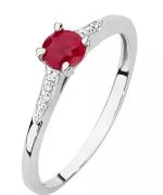 Prsten Bonore - Bílé Zlato 585 - Rubín 0,3 Ct