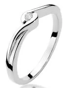 Prsten Bonore - Bílé Zlato 585 - Diamant 0,05 Ct
