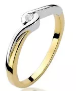 Prsten Bonore - Zlato 585 - Diamant 0,05 Ct