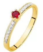 Prsten Bonore - Zlato 585 - Rubín 0,15 Ct