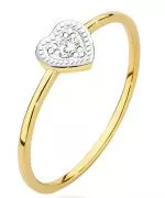Prsten Bonore - Zlato 585 - Diamant 0,02 Ct