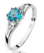 Prsten Bonore - Bílé Zlato 585 - Topaz 0,7 ct