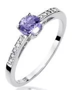 Prsten Bonore - Bílé Zlato 585 - Tanzanit 0,5 ct